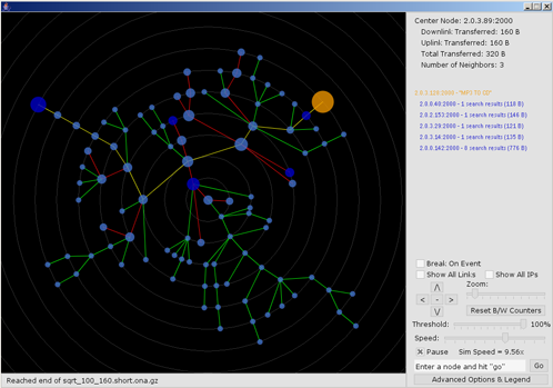 Screenshot of our network viewer